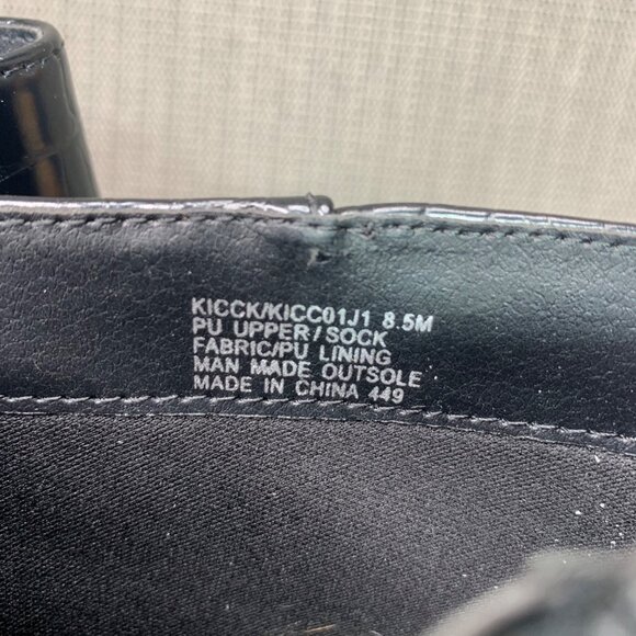 Madden Girl Women Size 8.5M Black Crocodile Pattern Block Heel Ankle Boots - Picture 2 of 8